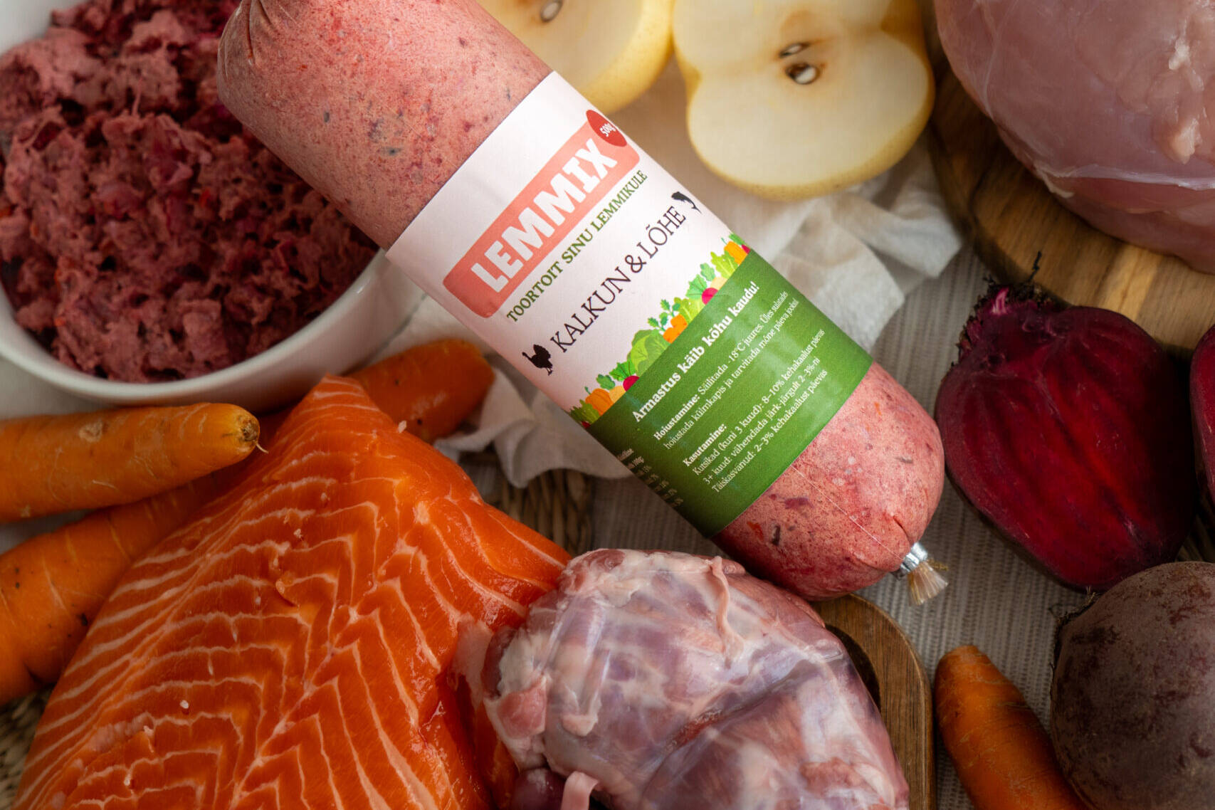 Lemmix koerte toit Kalkun ja lõhe