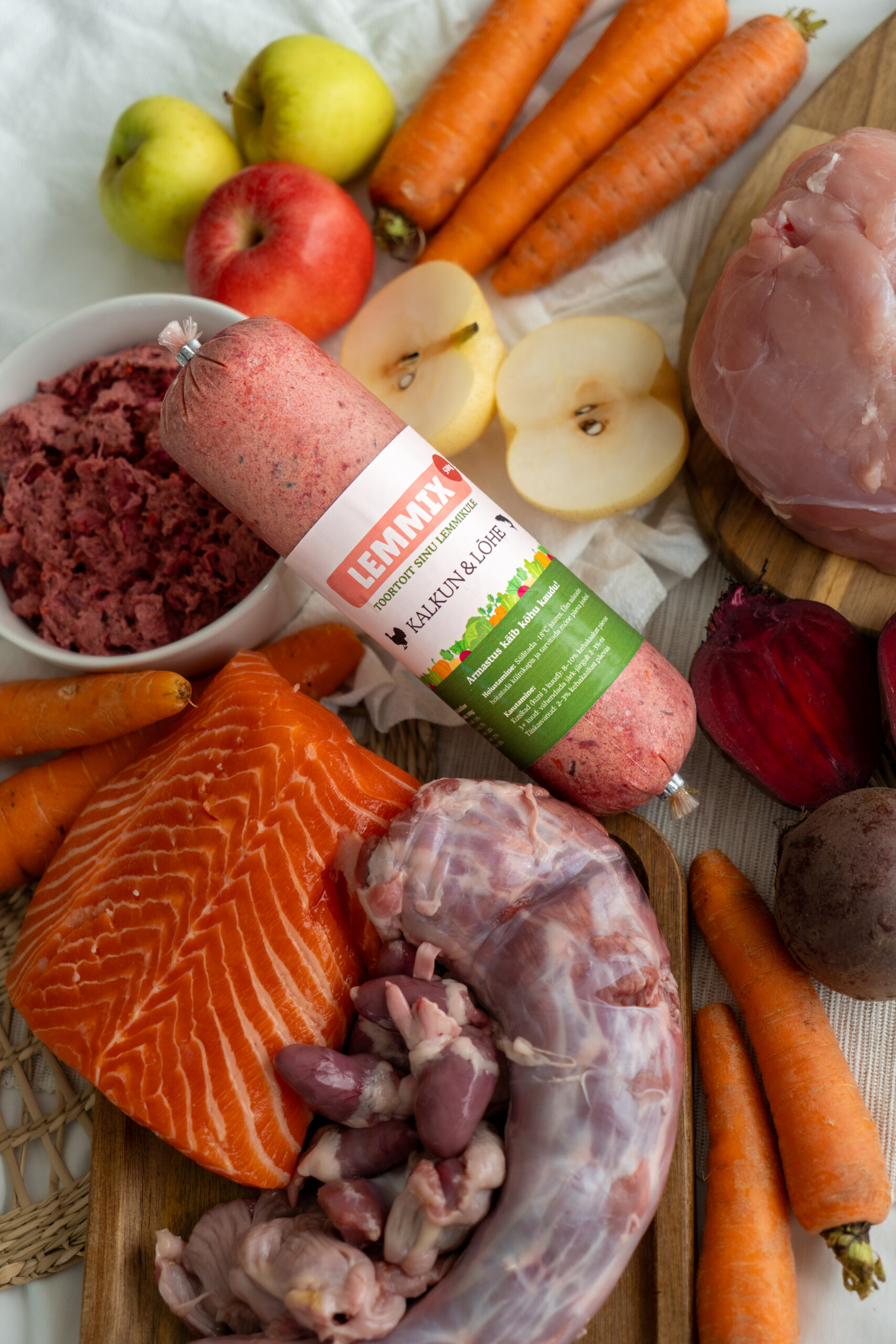 Lemmix koerte toit Kalkun ja lõhe