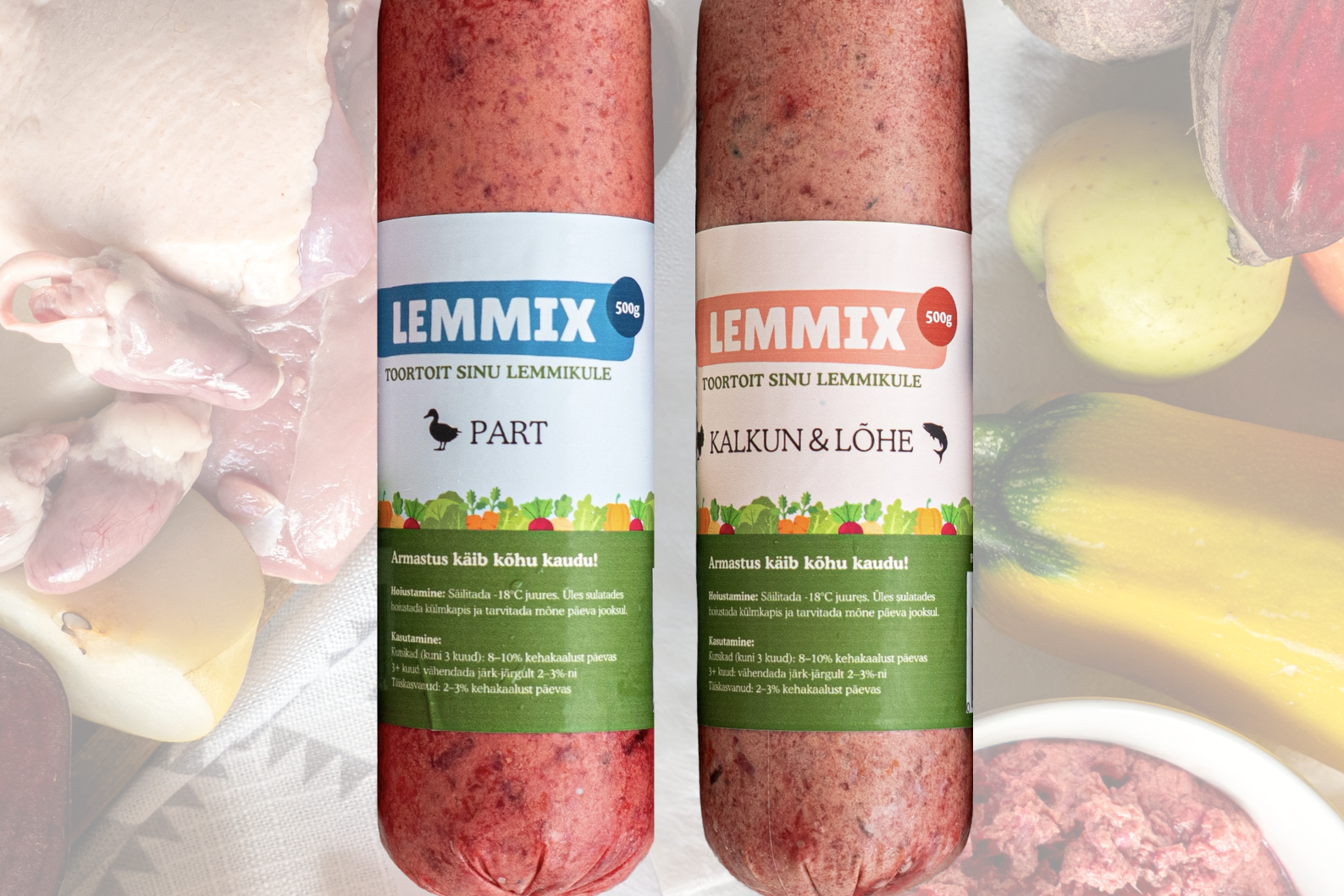 Koerte toortoidu kombo