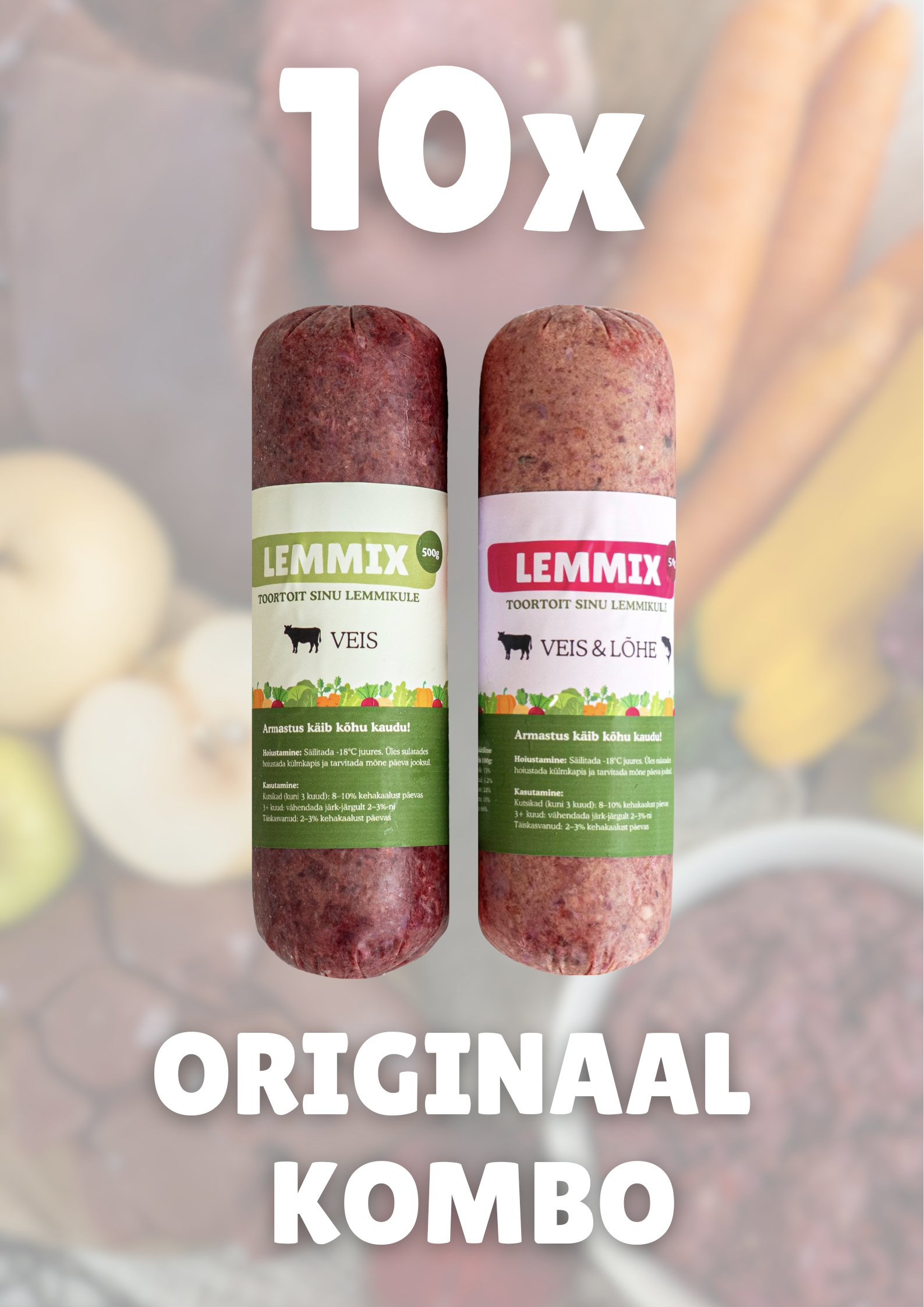 Koerte toortoidu kombo