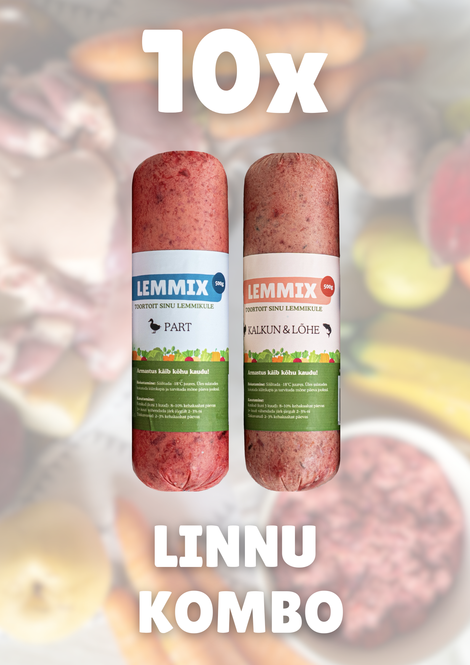 Koerte toortoidu kombo