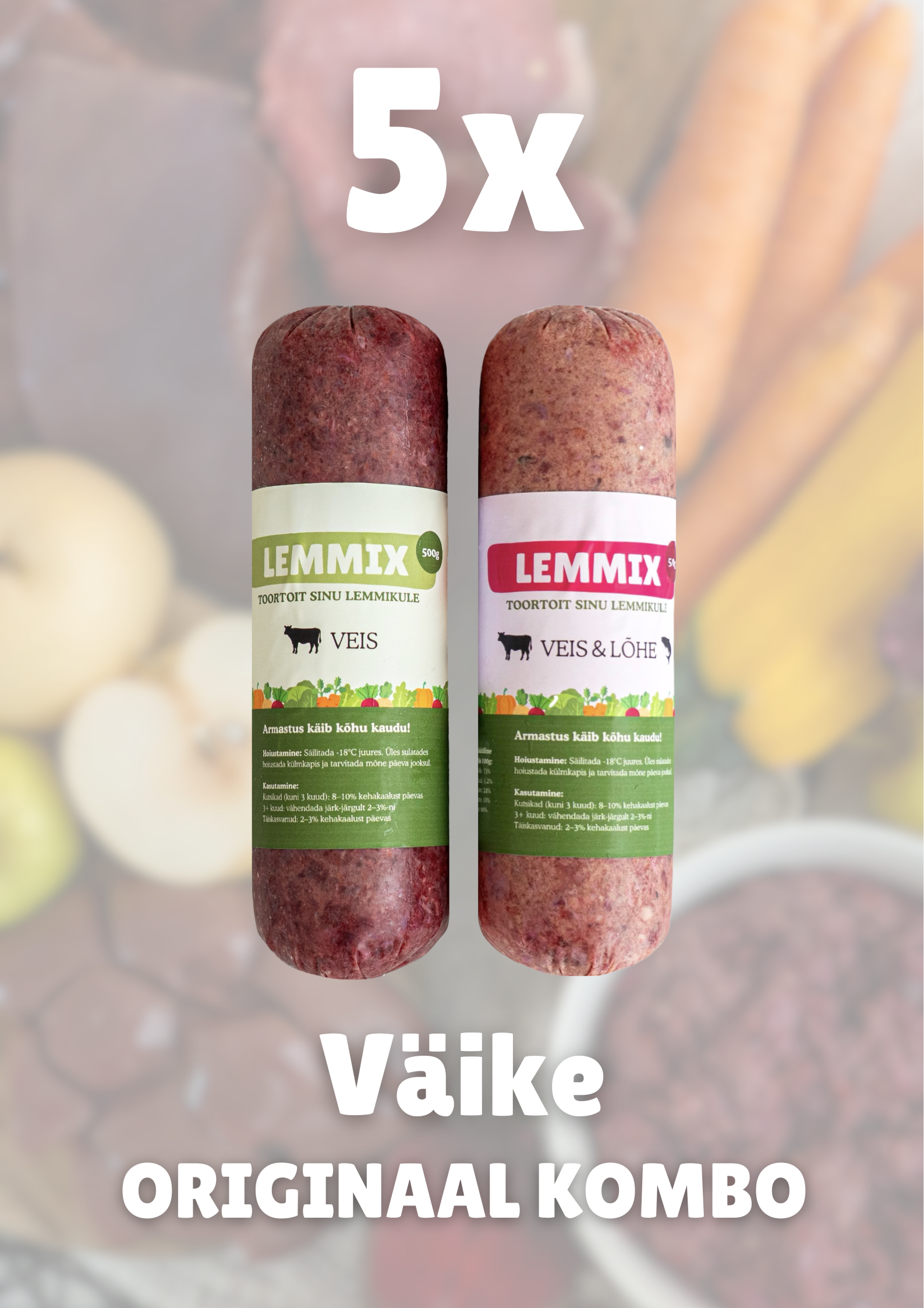 Koerte toortoidu kombo